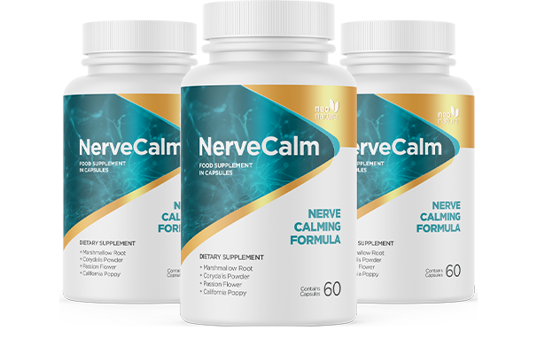 NerveCalm 3 bottle pack — 90 day supply with 2 free bonus guides